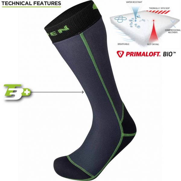 Unisex sokid vabaaja suusatamiseks Lorpen T3+ BIOWARMER Dark Grey