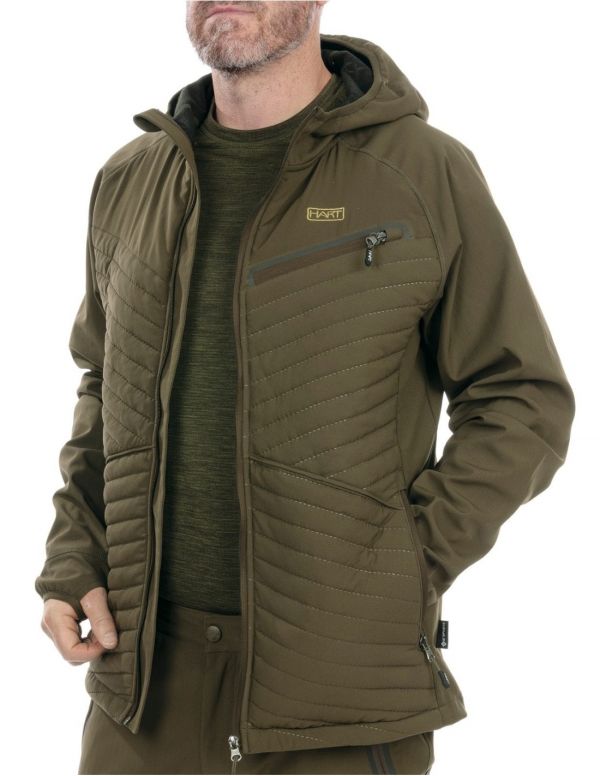 kampsun/jakk HART IBICE HOODIE hübriid - Dark Olive