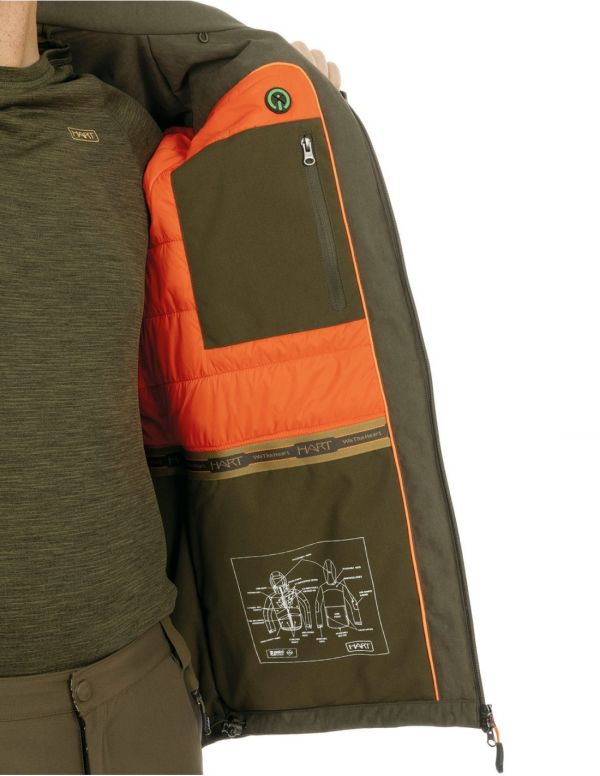 Soojustatud klassikaline jope HART TAUNUS WR J - Dark Olive