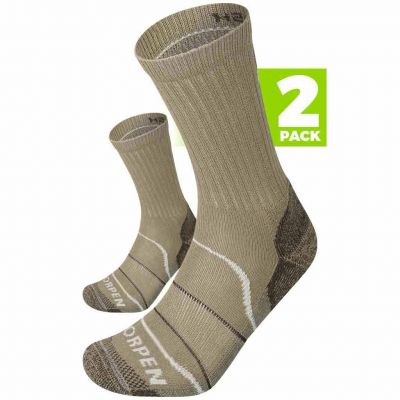 Unisex aktiivse vabaaja sokid Lorpen LIGHT ECO 2 Pack - Helepruun